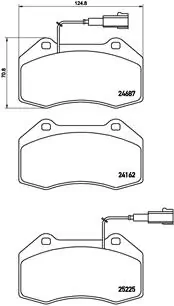 Kit de plaquettes de frein, frein à disque BREMBO P 23 139