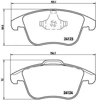 BREMBO P24076 — Колодки гальмівні дискові
