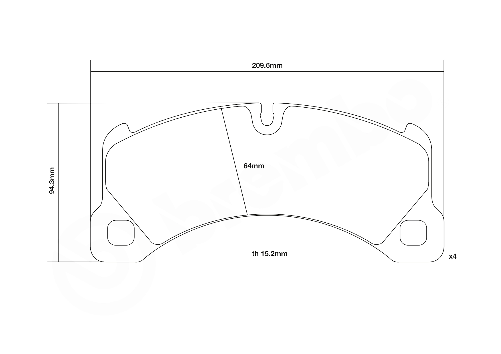 Kit de plaquettes de freins de haute performance BREMBO 07.B314.66
