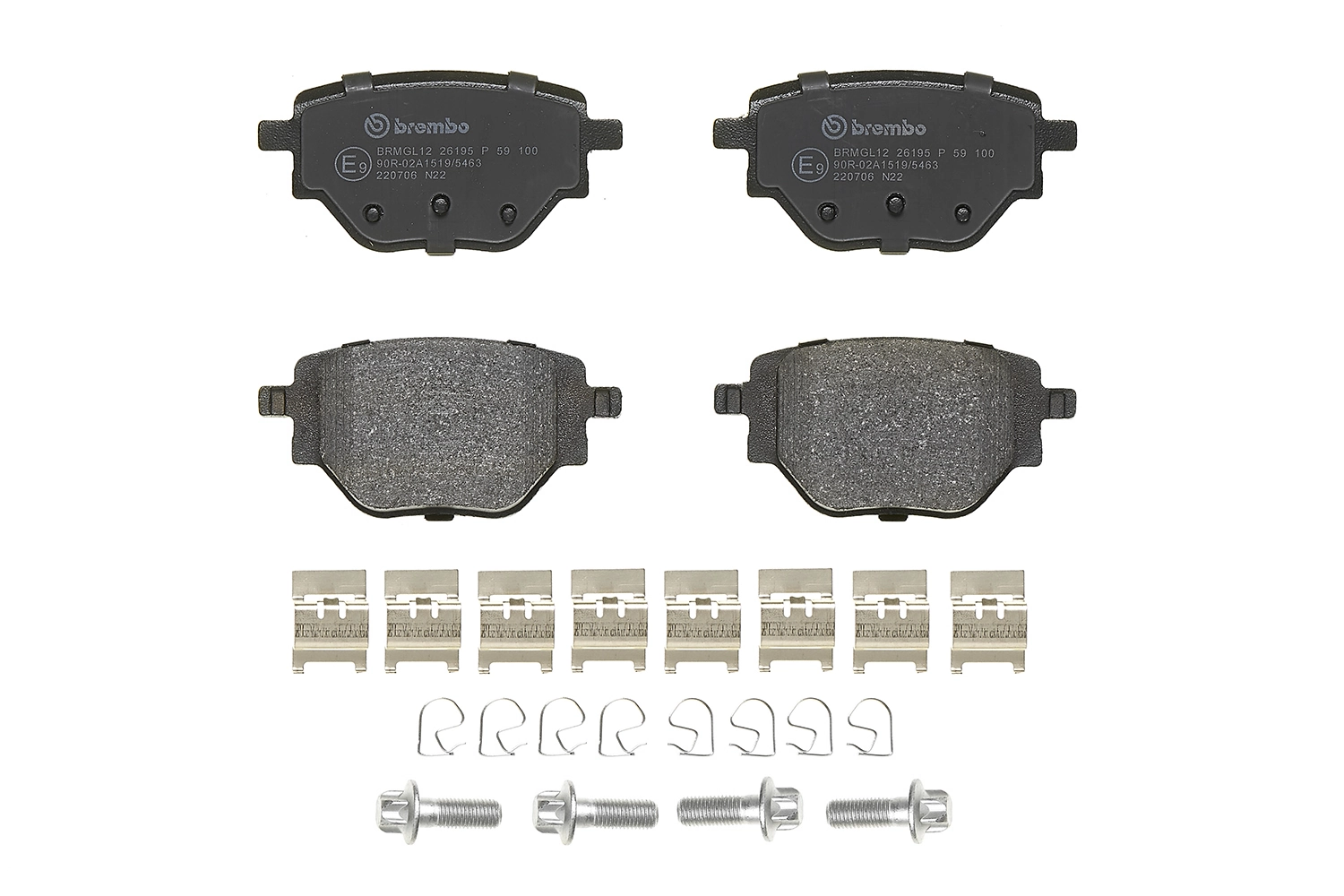 Kit de plaquettes de frein, frein à disque BREMBO P 59 100