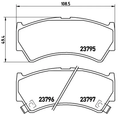 Kit de plaquettes de frein, frein à disque BREMBO P 79 013