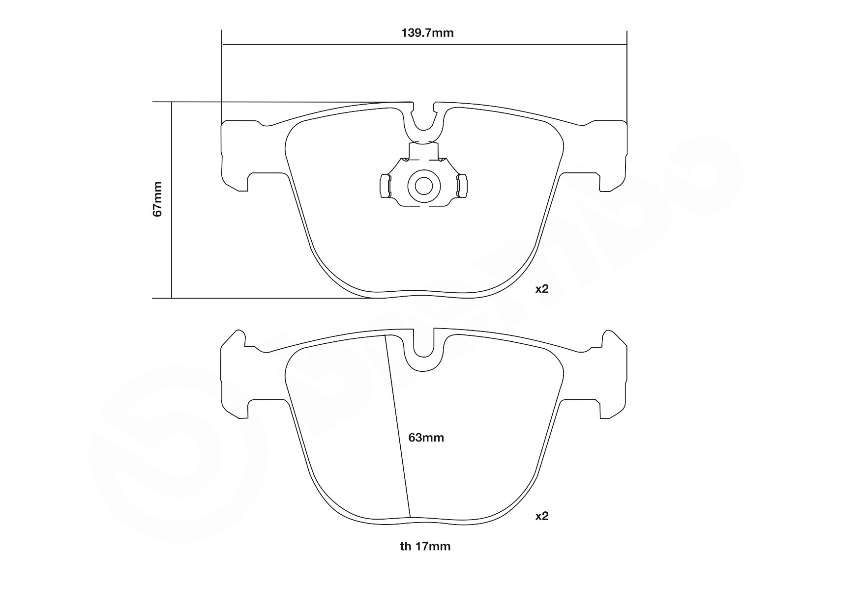 Kit de plaquettes de freins de haute performance BREMBO 07.B315.02