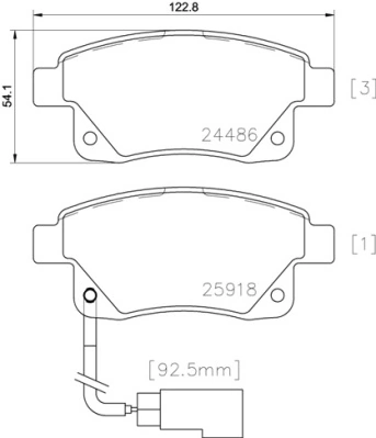 BREMBO P24066 — Колодки гальмівні дискові (комплект 4 шт)