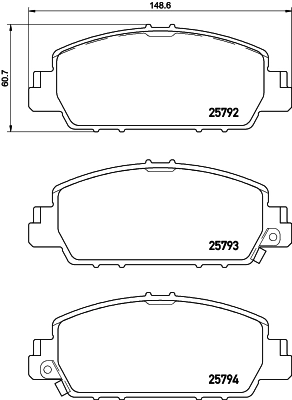 Kit de plaquettes de frein, frein à disque BREMBO P 28 077