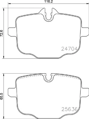 BREMBO P 06 101 — Колодка гальм. диск. BMW 5 17- задн. (вир-во BREMBO)