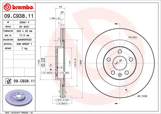 BREMBO 09.C938.11