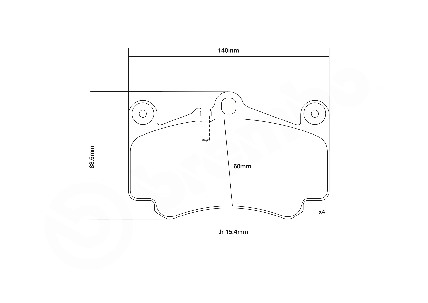 Kit de plaquettes de freins de haute performance BREMBO 07.B314.16