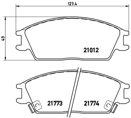 Kit de plaquettes de frein, frein à disque BREMBO P 30 024