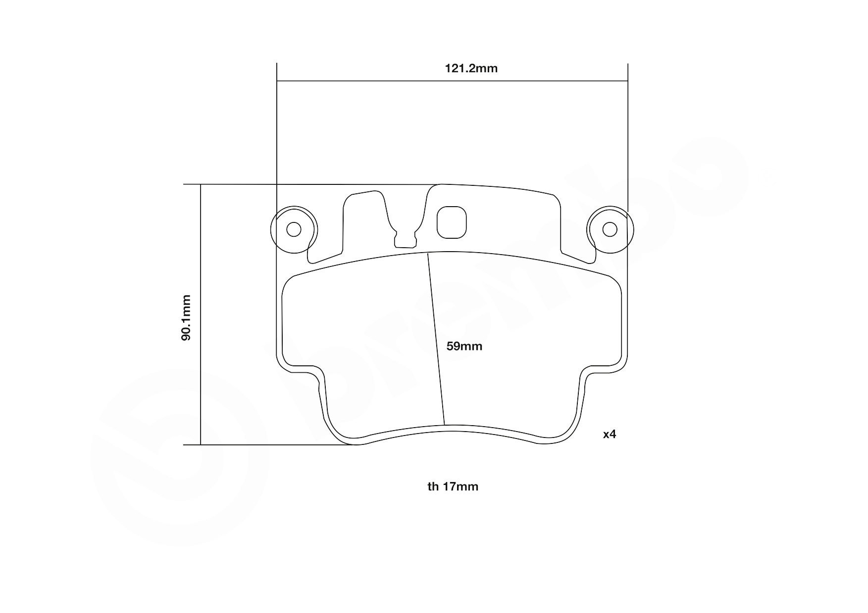 Kit de plaquettes de freins de haute performance BREMBO 07.B314.15