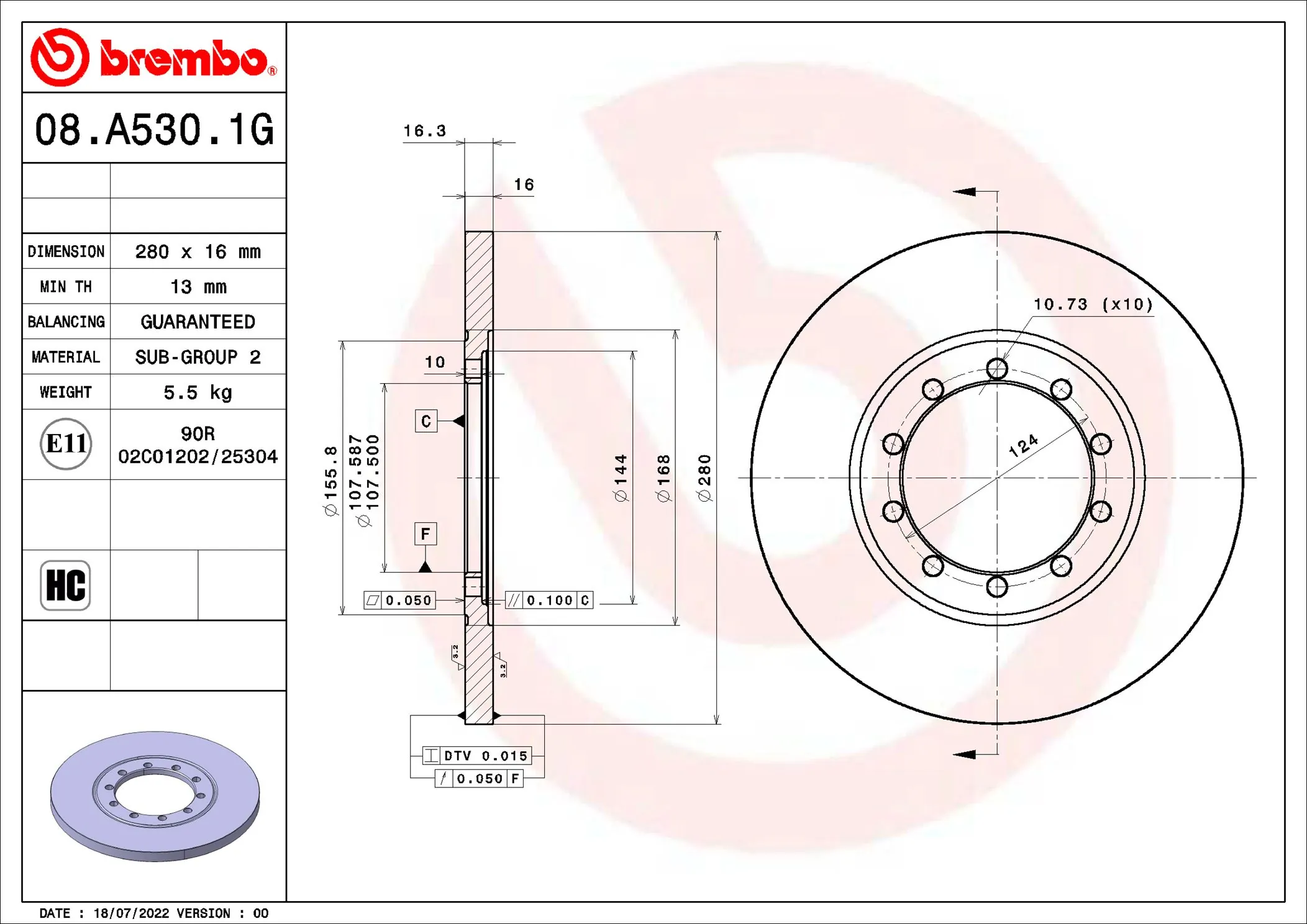 Kit de freins, frein à disques BREMBO KT 10 016