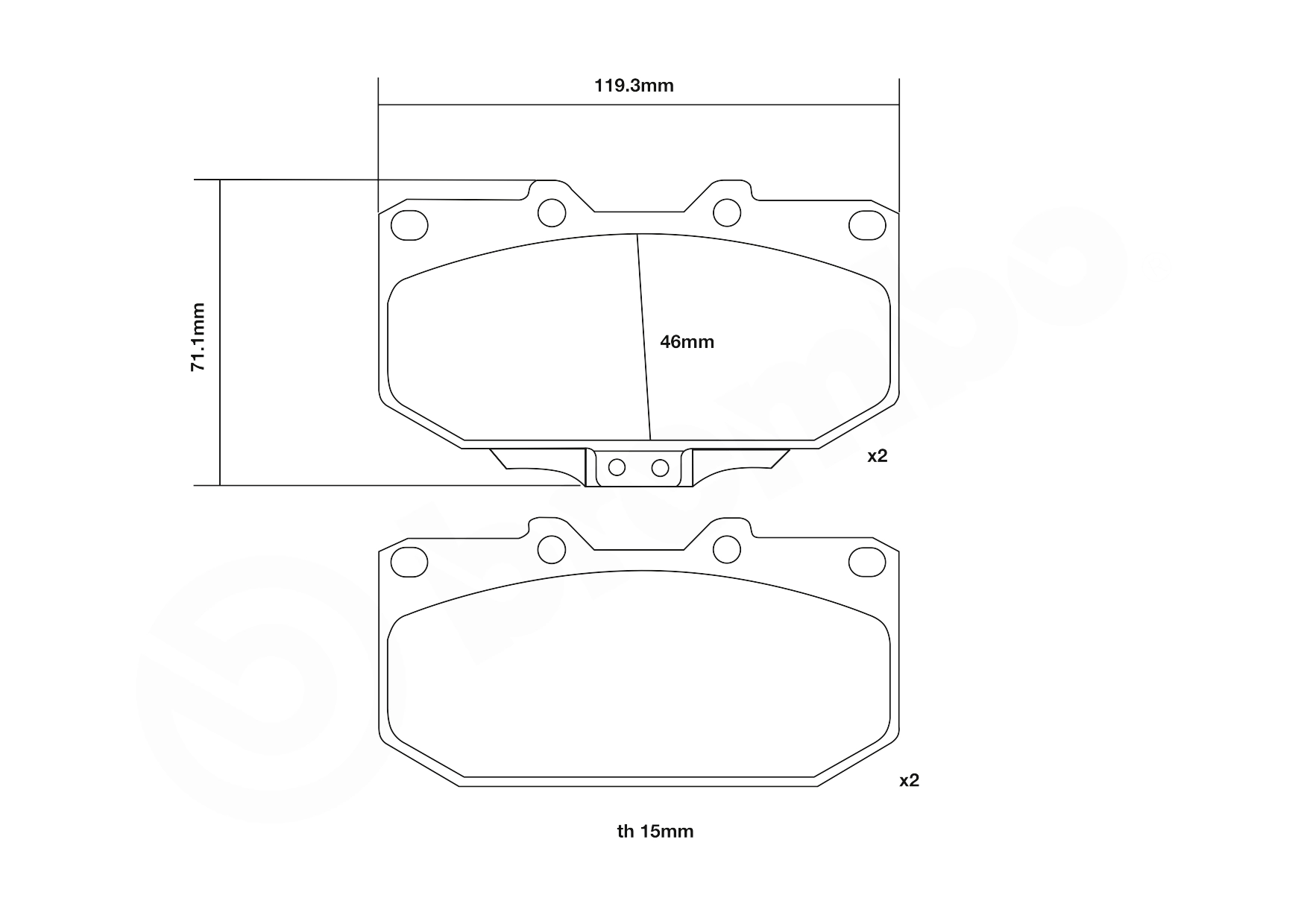 Kit de plaquettes de freins de haute performance BREMBO 07.B314.10