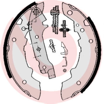 Jeu de mâchoires de frein BREMBO S 68 535