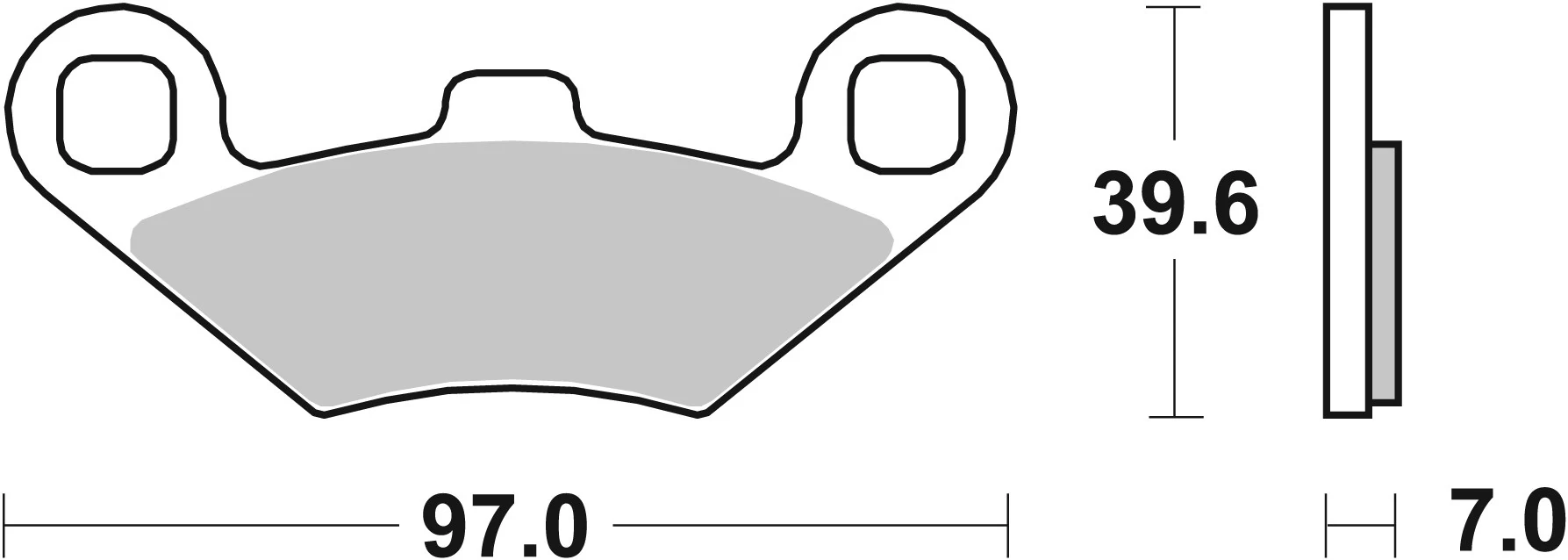 Kit de plaquettes de frein, frein à disque BREMBO 07104XS