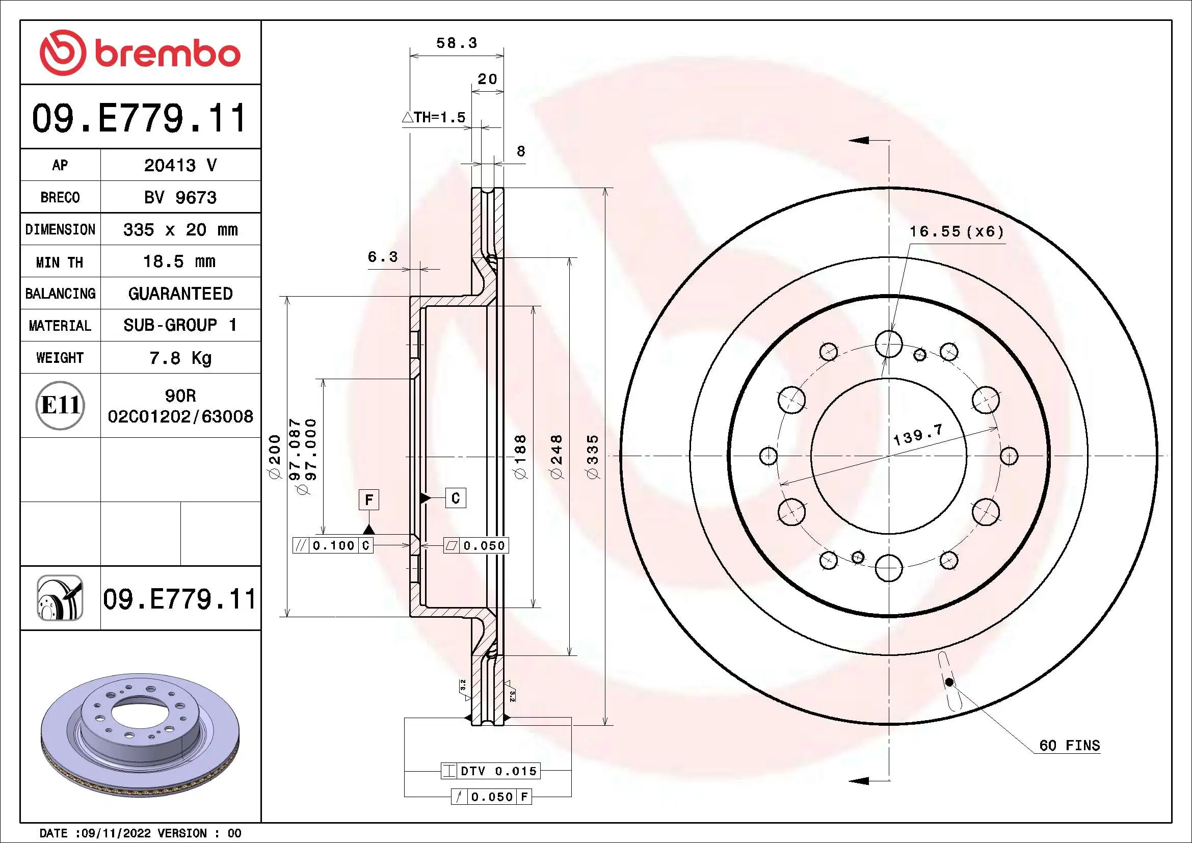 BREMBO 09.E779.11