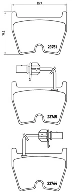 Kit de plaquettes de frein, frein à disque BREMBO P 85 078