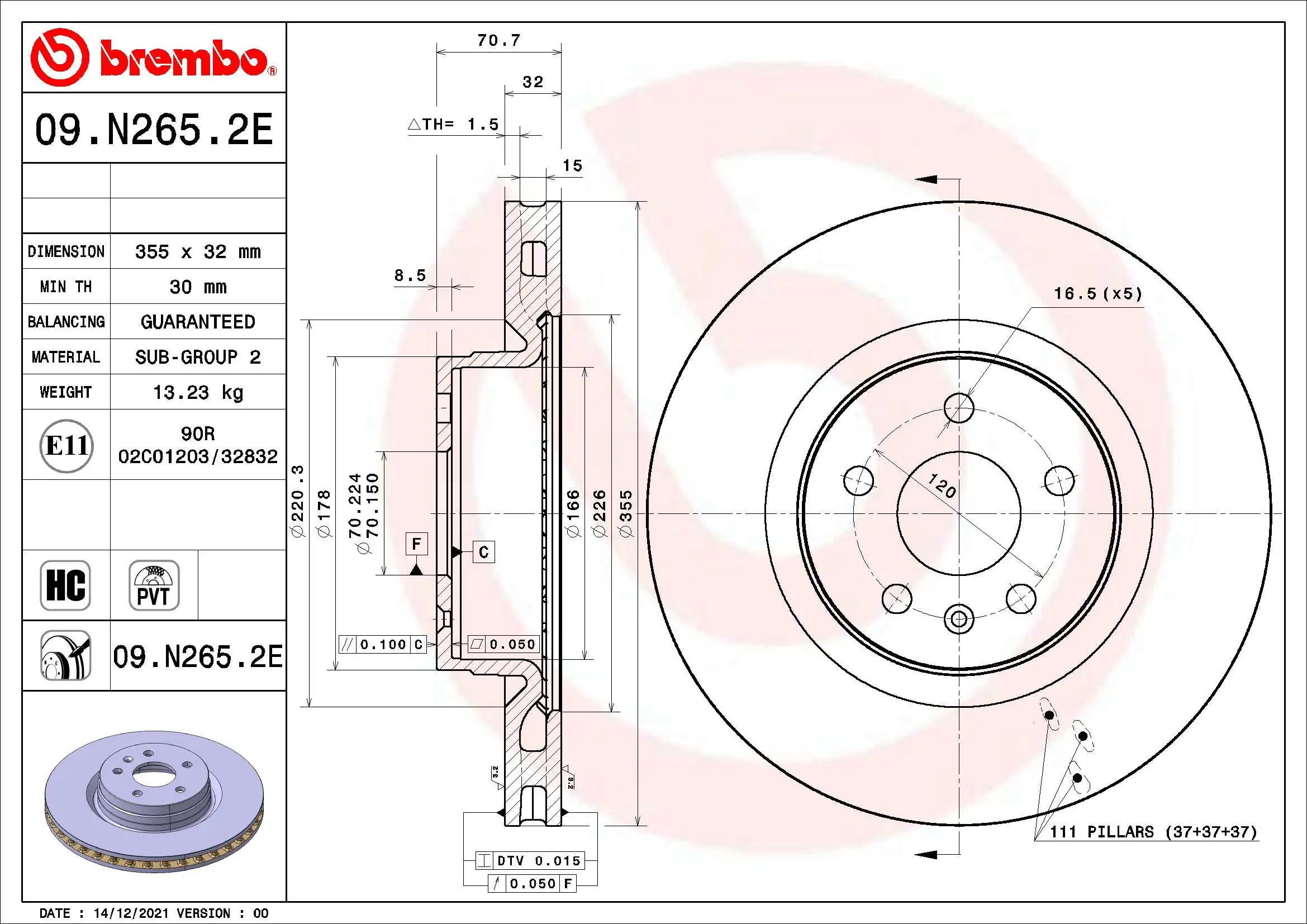 Kit de freins, frein à disques BREMBO KT 08 021