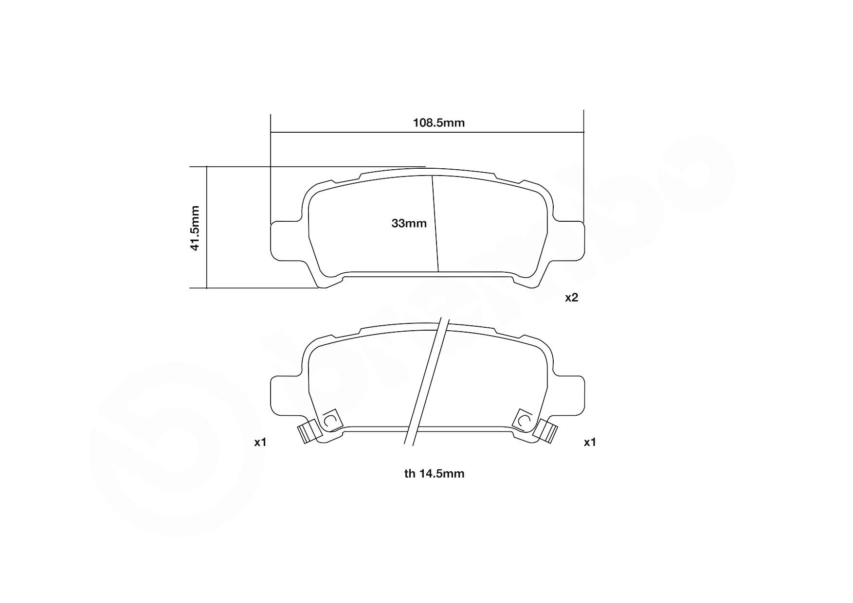 Kit de plaquettes de freins de haute performance BREMBO 07.B315.17