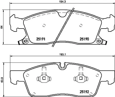 Kit de plaquettes de frein, frein à disque BREMBO P 37 015