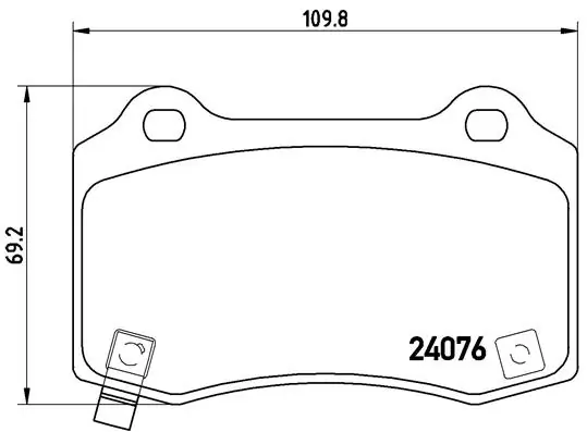 Kit de plaquettes de frein, frein à disque BREMBO P 11 024