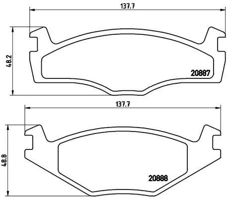 Kit de plaquettes de frein, frein à disque BREMBO P 85 012