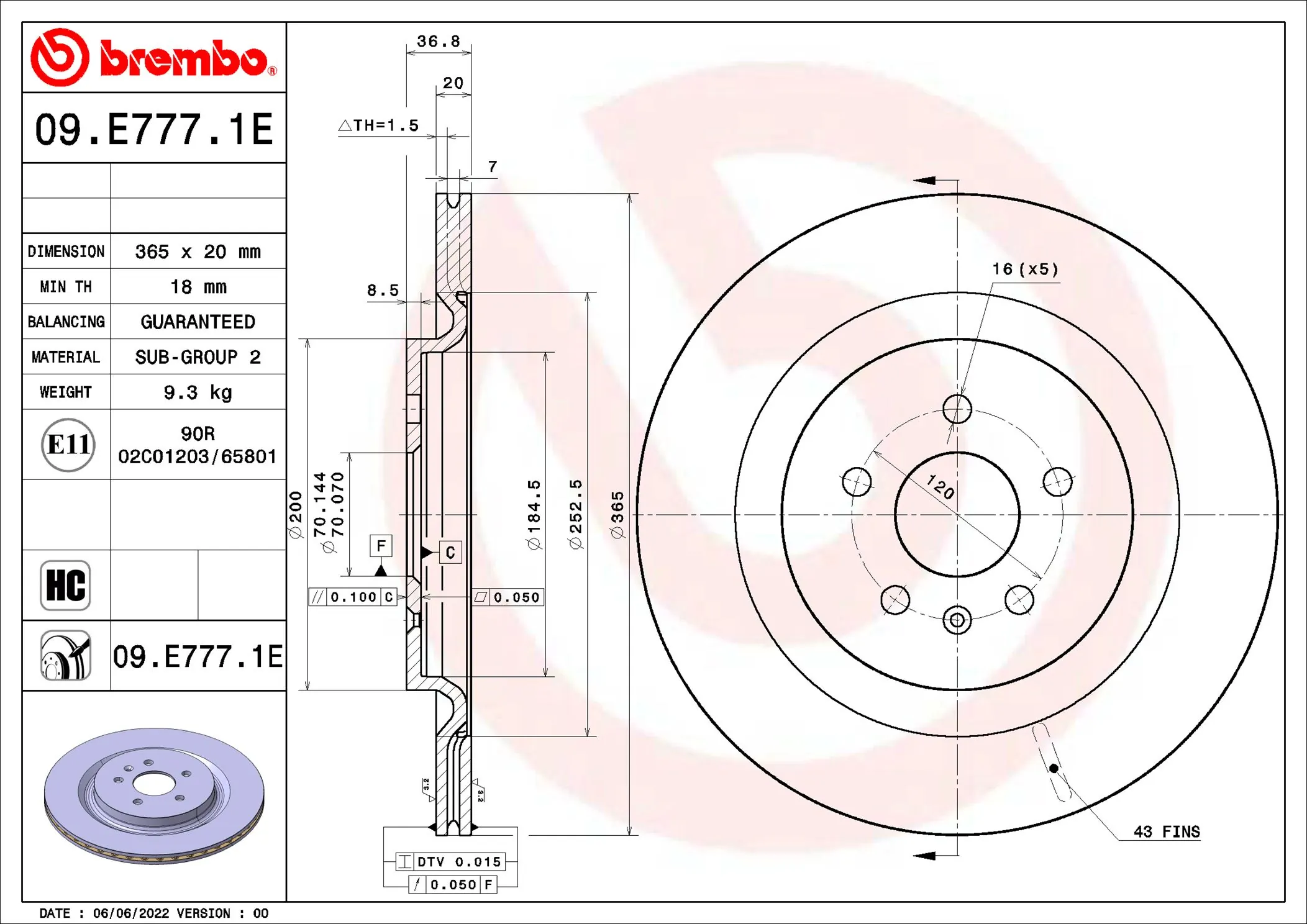 Kit de freins, frein à disques BREMBO KT 08 008