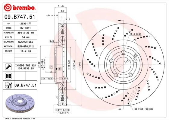 BREMBO 09.B747.51