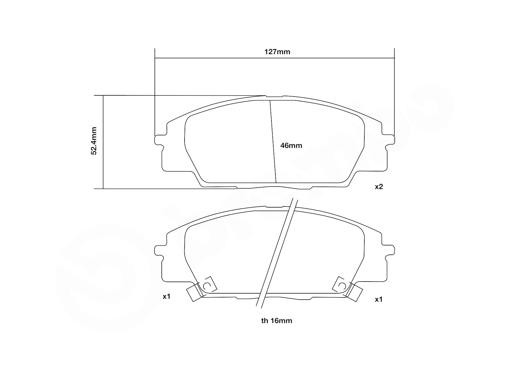 Kit de plaquettes de freins de haute performance BREMBO 07.B314.45
