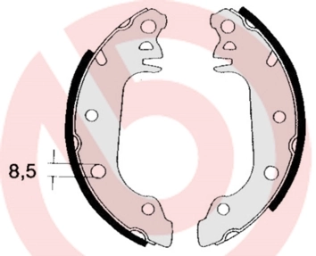 Jeu de mâchoires de frein BREMBO S 24 504