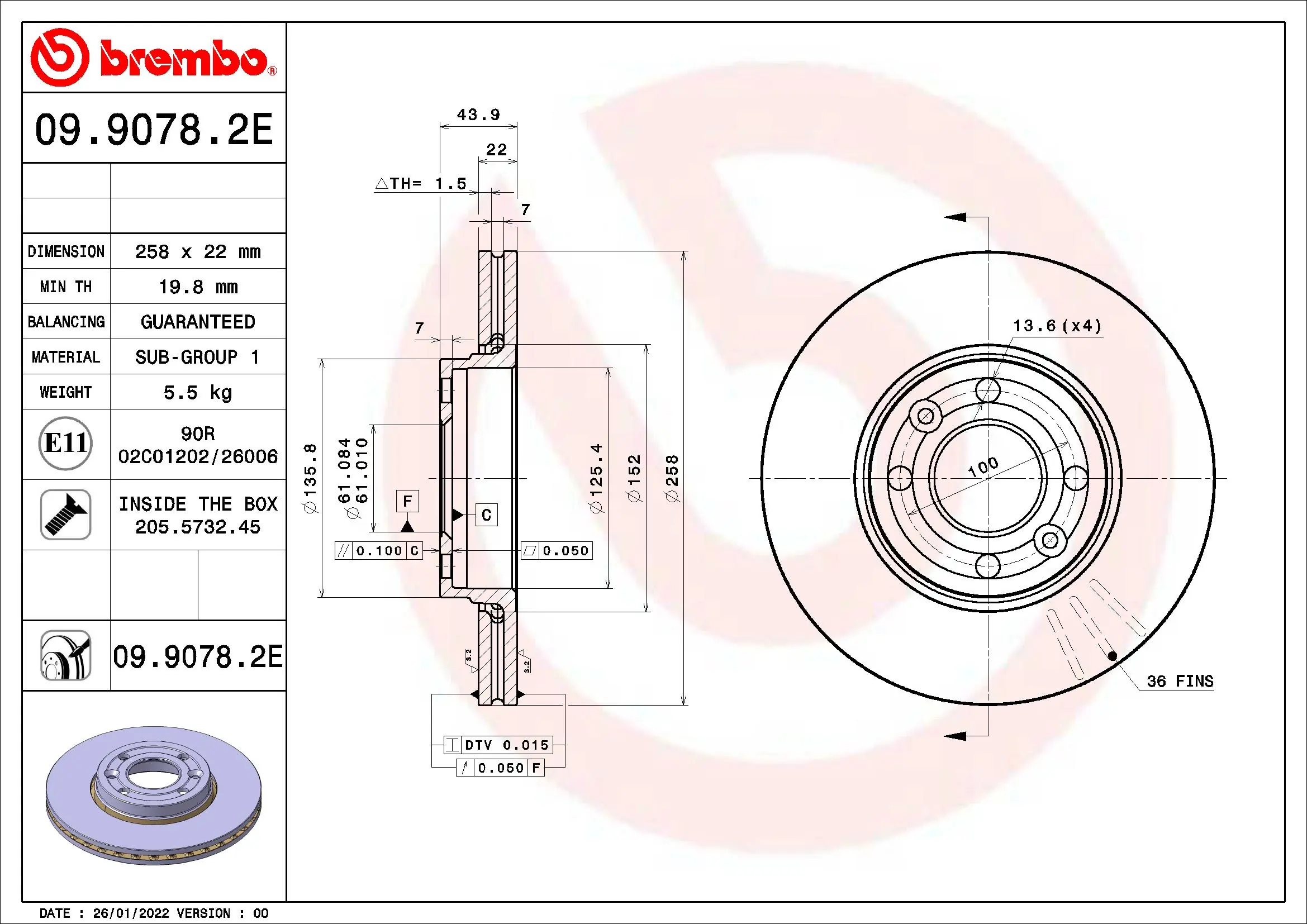Kit de freins, frein à disques BREMBO KT 08 031