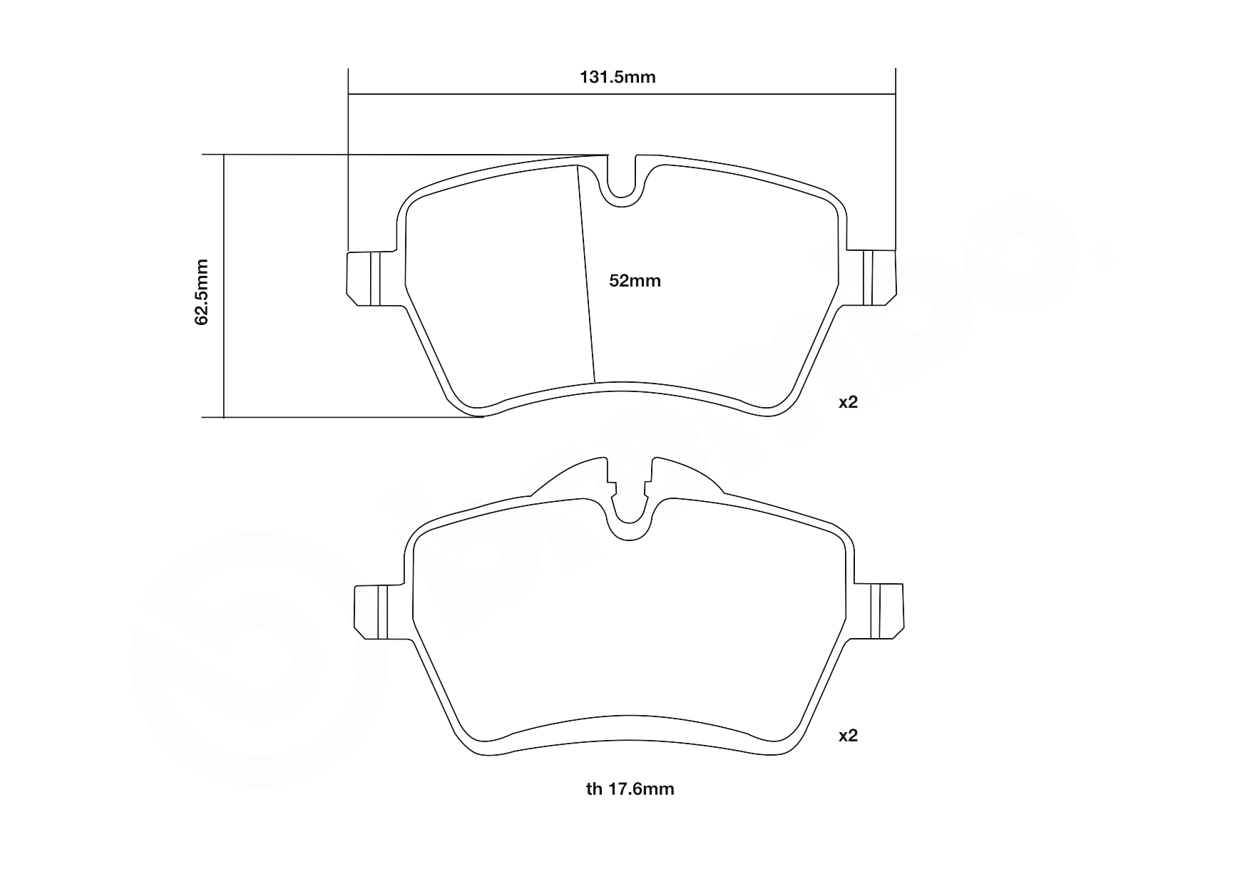Kit de plaquettes de freins de haute performance BREMBO 07.B314.47