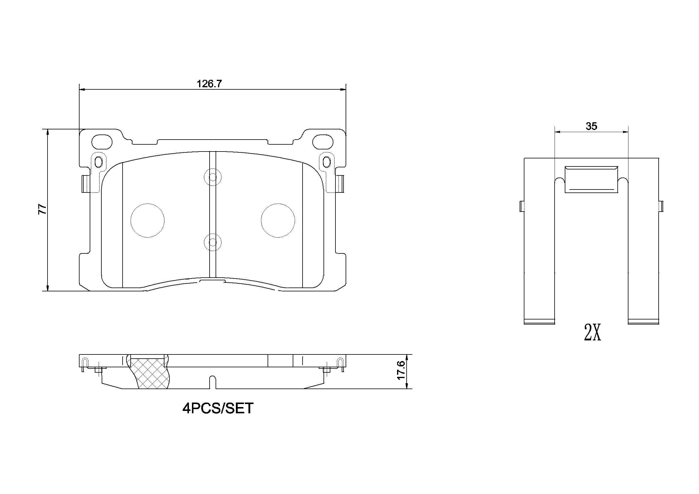 Kit de plaquettes de frein, frein à disque BREMBO P 30 082
