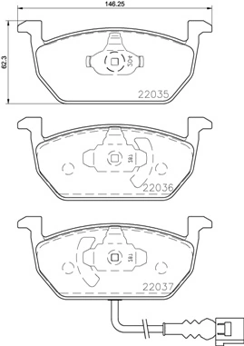 Kit de plaquettes de frein, frein à disque BREMBO P 85 137X