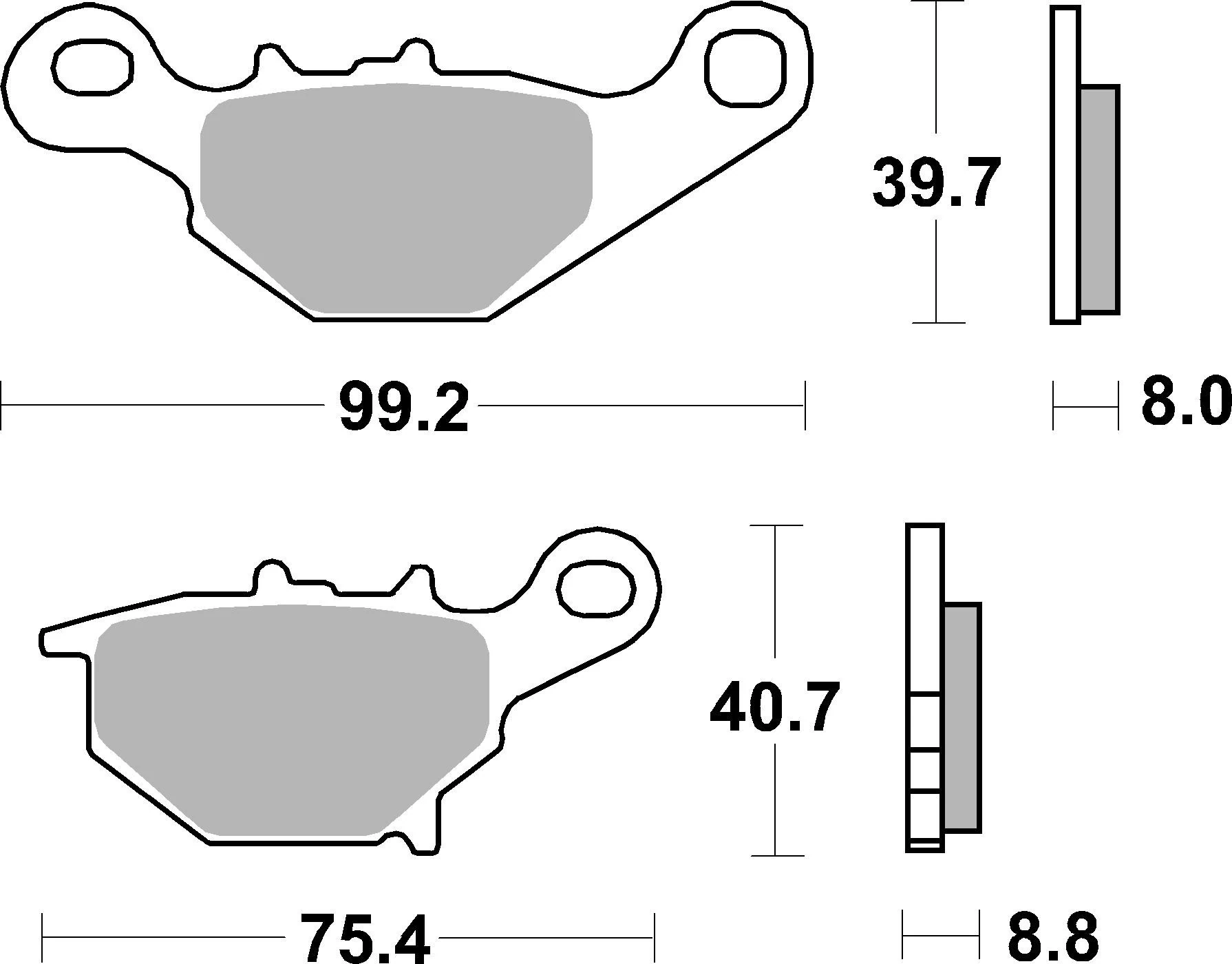Kit de plaquettes de frein, frein à disque BREMBO 07SU31SD