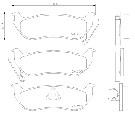 Kit de plaquettes de frein, frein à disque BREMBO P 37 009