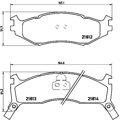 Kit de plaquettes de frein, frein à disque BREMBO P 11 006