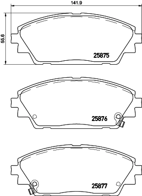 BREMBO P 49 050 — Колодка гальм. диск. Mazda3 1.5/2.0/2.2 13 передня. (вир-во BREMBO)
