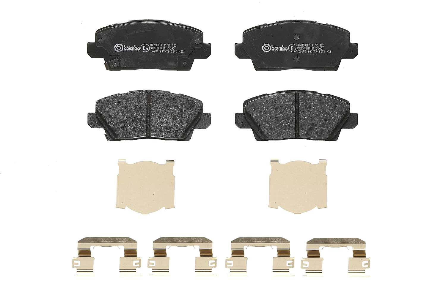 Kit de plaquettes de frein, frein à disque BREMBO P 30 125
