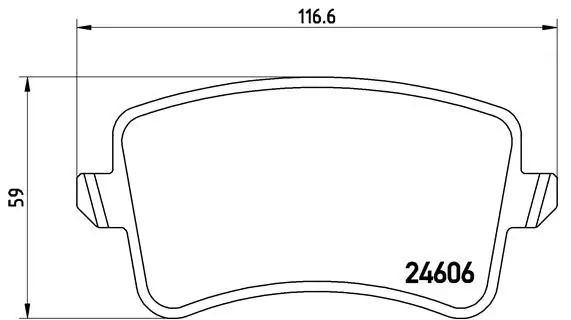 BREMBO P 85 099 — Колодка гальм. диск. AUDI A4 1.8-3.2 07-, A5 1.8-3.2 07-, Q5 2.0-3.2 08- задн. (вир-во BREMBO)