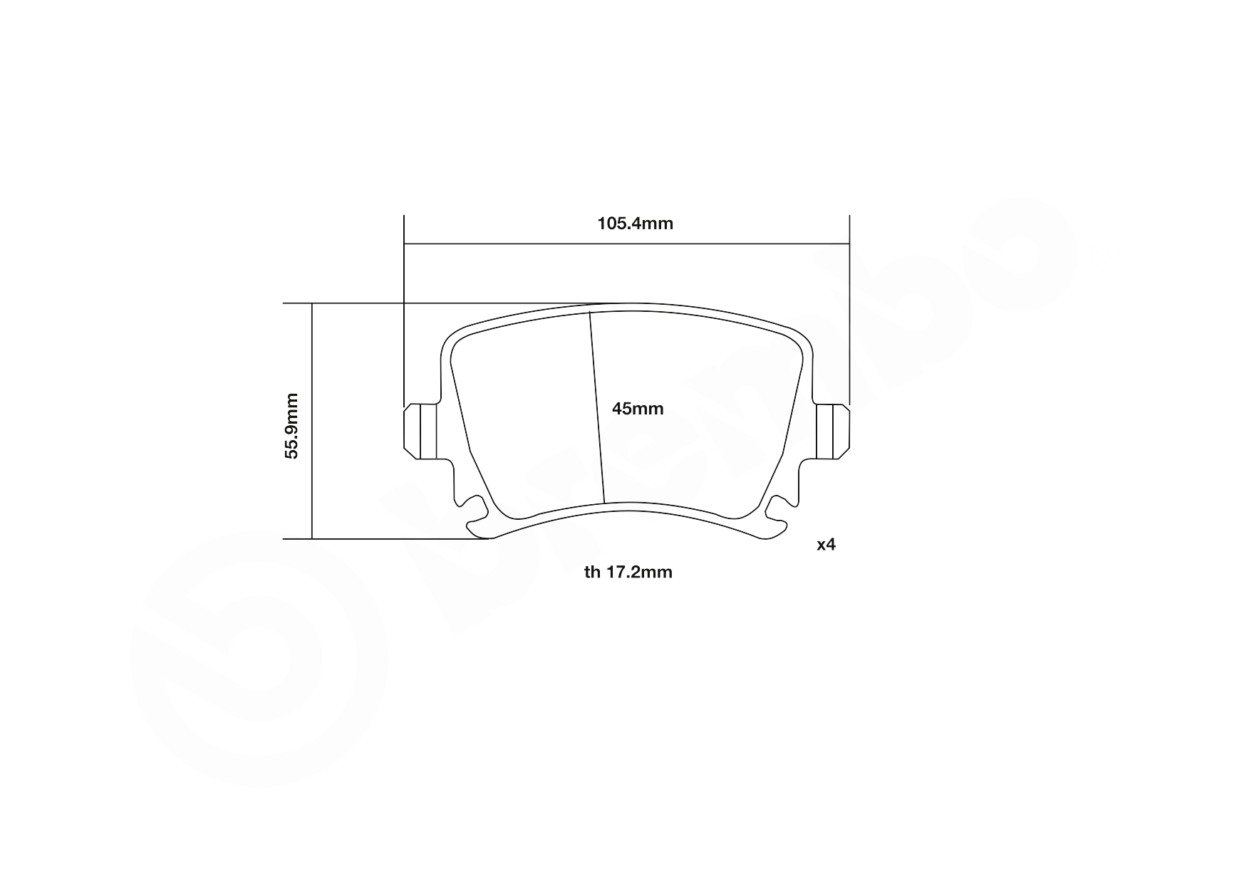 Kit de plaquettes de freins de haute performance BREMBO 07.B315.22