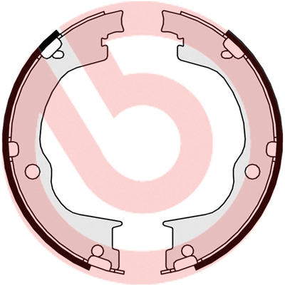 Jeu de mâchoires de frein, frein de stationnement BREMBO S 10 515
