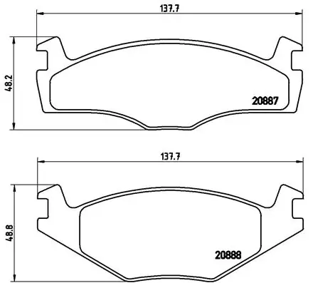 Kit de plaquettes de frein, frein à disque BREMBO P 85 024