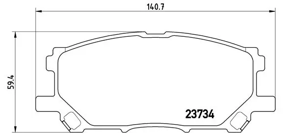 Kit de plaquettes de frein, frein à disque BREMBO P 83 067