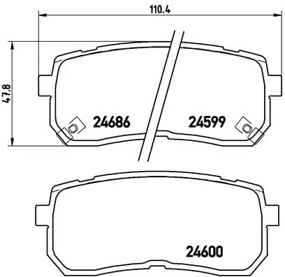 BREMBO P30035 — Колодки гальмівні дискові