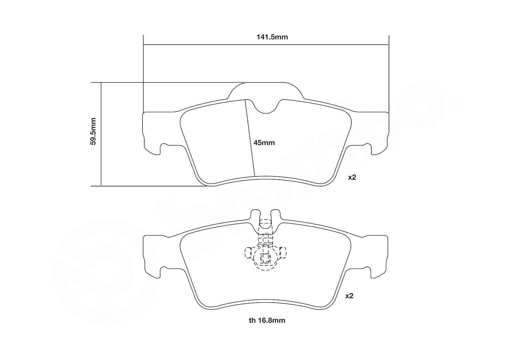 Kit de plaquettes de freins de haute performance BREMBO 07.B315.61