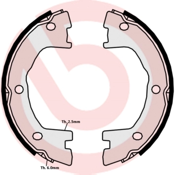 Jeu de mâchoires de frein, frein de stationnement BREMBO S A6 508