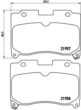 Kit de plaquettes de frein, frein à disque BREMBO P 83 090