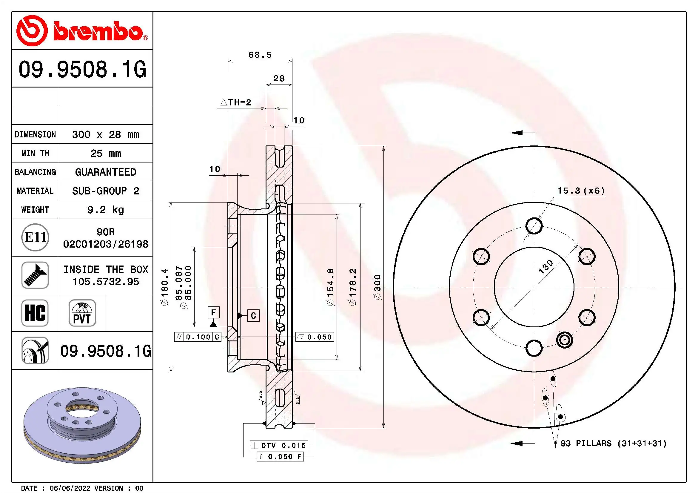 Kit de freins, frein à disques BREMBO KT 10 025