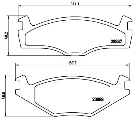 Kit de plaquettes de frein, frein à disque BREMBO P 85 005