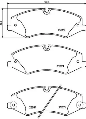 BREMBO P44022 — Колодки гальмівні дискові