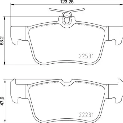 BREMBO P 24 175 — Колодка гальм. диск. FORD MONDEO V (09/14-) задн. (вир-во BREMBO)